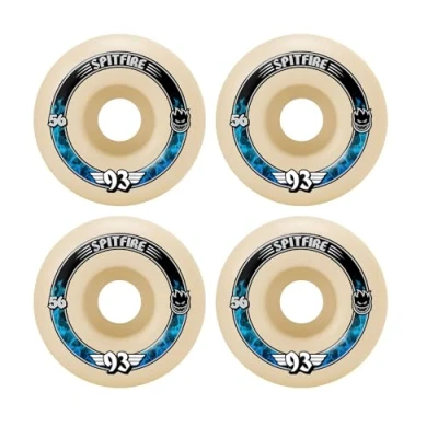 Image of Spitfire Forumla Four Skateboard Wheels 93 Soft Slide Radials White 56mm