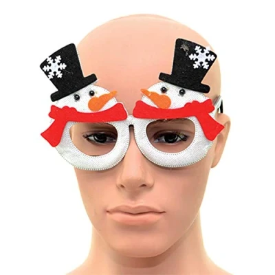 Image of SHATCHI Silver Hoo Ho Christmas Party Glasses Fancy Xmas Dress Novelty Accessories Supplies Selfie Photo Props Bag Stocking Fillers