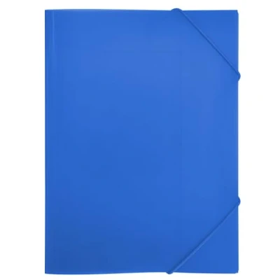 Image of RAYLU PAPER A4 Folder with Elastic Bands and Flaps Storage Folders for Documents, Office School, Made 100% Recyclable Polypropylene (A4, Blue)