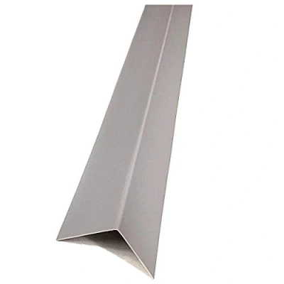 Image of Light Gray Plastic PVC Corner 90 Degree 1 Meters Angle Trim Wall Edge Protector Various Sizes Cezar by TMW Profiles (15mm x 15mm 1M)