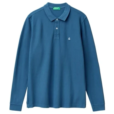 Image of United Colors of Benetton Men&#039;s Polo Shirt M/L 3089j3204, Blue, XXL