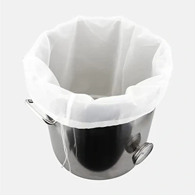 Image of Brew Filter Bags, 2 Pack 250 Micron Fine Mesh Bag, Large 22&quot;x26&quot; Polyester Strainer Bag Reusable Wine Straining for Homebrewing