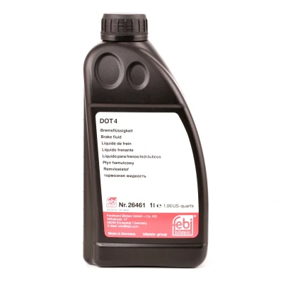 Image of 00DOT4 Brake Fluid FEBI BILSTEIN DOT 4 26461 1l VOLKSWAGEN: GOLF 4, 3, Caddy AUDI: A6 C7 Avant, TT Roadster, C4 BMW: X5, 3 Coupe, 7