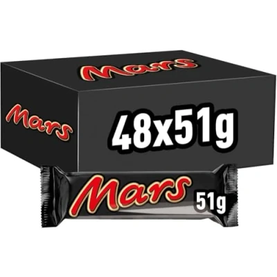 Image of Mars Milk Chocolate, Caramel &amp; Nougat Bars Bulk Box, 48 of 51g