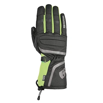 Image of Oxford Convoy 3.0 Textile Mens Waterproof Motorcycle Gloves (L, Black, Fluo)