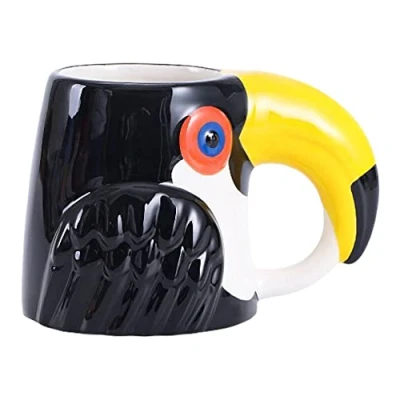 Image of Caribou Living Toucan Tropical Bird Mug 3D Novelty Ceramic Cup 400ml for Hot Drinks, Tea, Coffee, Chocolate