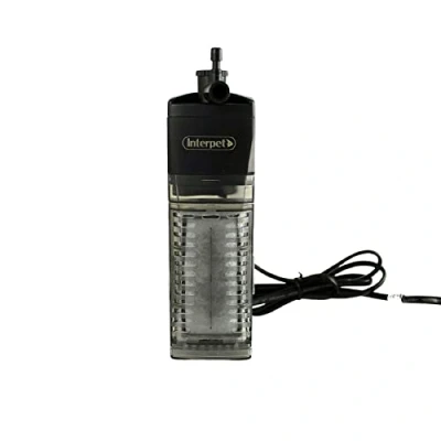 Image of Interpet CPF1 Internal Corner Power Filter , for Aquarium Fish Tanks, Space Saving, Adjustable Flow, Venturi Aeration, Coldwater, Tropical,Black, clear, Aquariums up to 65L