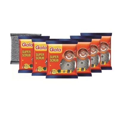 Image of GALA Super Scrub Set Made of Steel Black (Pack 6)