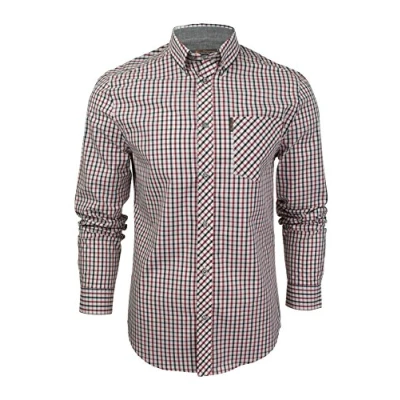 Image of Mens House Check Shirt by Ben Sherman Long Sleeved (Dark Blue) XXL