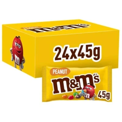 Image of M&amp;M&#039;S Peanut Bulk Box, Milk Chocolate Gifts &amp; Movie Night Snacks, 24 Packs of 45 g
