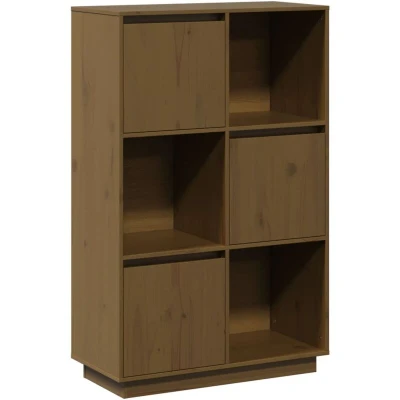 Image of vidaXL Highboard Honey Brown 74x35x117 cm Solid Wood Pine