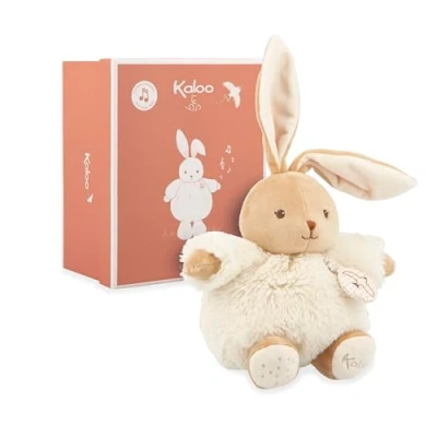 Image of Kaloo Musical Cuddly Rabbit 17cm Ultra soft plush for baby Tender companion from Birth Ideal size little hands Gift K214021