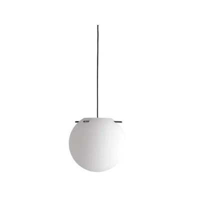 Image of FRANDSEN pendant light Koi, glass, white/black, Ø 32 cm