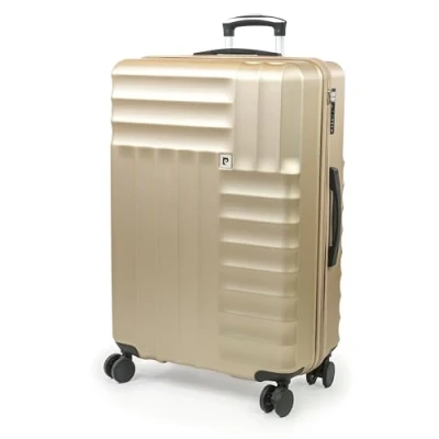 Image of Pierre Cardin Large Suitcase 30 Inch Hard Sided Travel Lightweight Luggage TSA Locks 4 Dual Spinner Wheels Hold Check in Case CL898 (Champagne, Large)