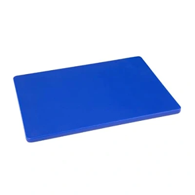 Image of Hygiplas Low Density Chopping Board Small 305x229x12 mm, Colour Coded Blue for Raw Fish Prep, LDPE Cutting Board, Non Toxic &amp; Absorbent, Dishwasher Safe, GH791