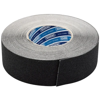 Image of Draper Heavy Duty Safety Grip Tape Roll, 18m x 50mm, Black