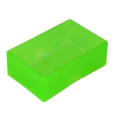 Image of WestonBoxes Plastic Business Card Boxes Holds 125 Cards 35mm Deep (Green, Pack of 50)