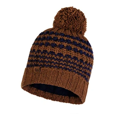 Image of Buff Knitted &amp; Polar Hat, Kostik, Brown, One Size