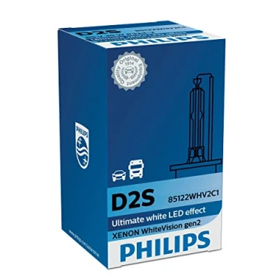 Image of Philips WhiteVision Xenon Headlight Bulb D2S Gen2, Single Blister Pack 85122WHV2C1