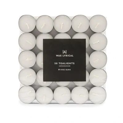 Image of Wax Lyrical Unscented Tealights 50PK