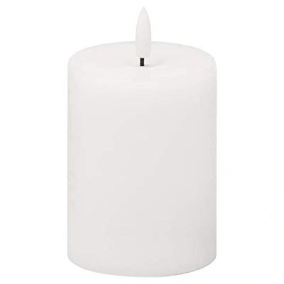 Image of Hill 1975 Luxe Collection Natural Glow 3x4 LED White Candle, Plastic,Wax, Mixed, 7.5 x 10 cm