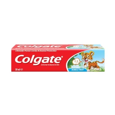Image of COLGATE Toothpaste Teeth Kids Bubble Fruit 2 5 Years, 50 ml