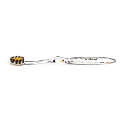 Image of Antibacterial Gold &amp; Charcoal Bristles Toothbrush, Crystal