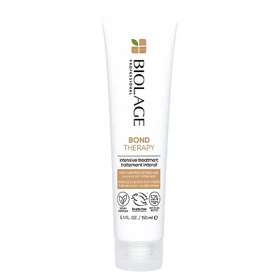 Image of Biolage, Bond Therapy, Pre Shampoo Intensive Treatment, Medium to Thick Hair, Moisturises &amp; Repairs, Enriched with Coconut Oil Citric Acid, Vegan Formula, 150 ml