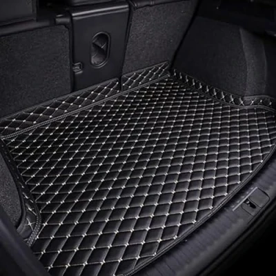 Image of CUULESA Car Leather Boot Mats, for Peugeot 3008 GT Line 2019 2024 Waterproof Anti Slip Scratch Tray Liners Luggage Mat Interior Accessories,D