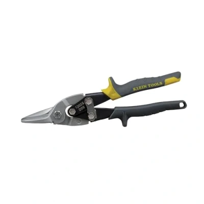 Image of Klein Tools 1202S Metal Shears, Aviation Snips with Wire Cutter, Straight Cut,Yellow