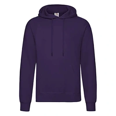 Image of Fruit of the Loom Men&#039;s Classic Hooded Sweatshirt, Purple, XX Large