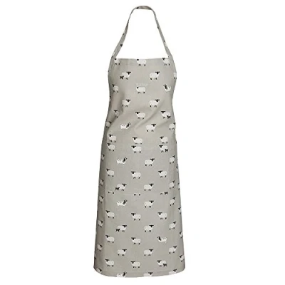 Image of Sophie Allport Sheep Unisex Adult Kitchen Apron, 100% Cotton, Adjustable Neck Strap and Front Pocket