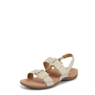 Image of Vionic Women&#039;s Sandals Reese Shoes with Arch Support Beige UK 4 Wide Fit