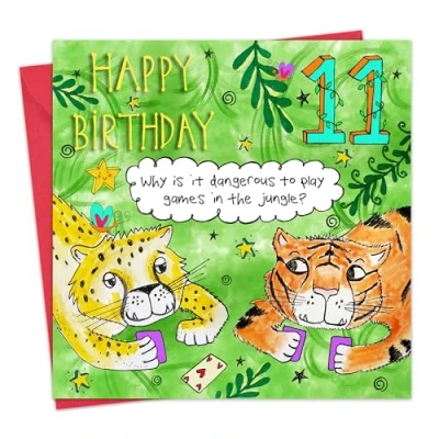 Image of Twizler 11th Birthday Card Funny Joke Childrens Age 11 for Boys or Girls Kids Happy Eleven