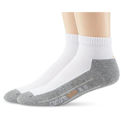 Image of Camano Men&#039;s 5932 Sports Socks, White (White 1), 9 11 (Pack of 2)