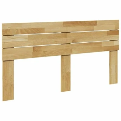 Image of vidaXL bed headboard solid oak wood 150 cm stylish brown bedroom stability easy assembly required