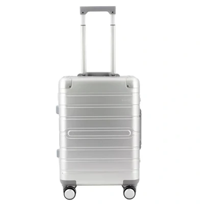 Image of Alumaxx Gravity 4 Wheel Cabin Suitcase 55 cm, Silver, ca. 56 x 37 21 Aluminium Travel Trolley Silver