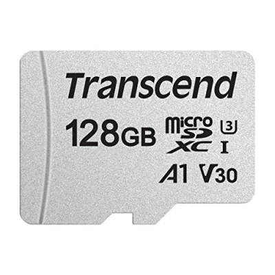 Image of Transcend 128 GB microSDXC 300S Class 10 Memory Card with up to 95/45 MB/s (for Smartphones, Digital Camers and Nintendo Consoles) without SD Adapter TS128GUSD300S