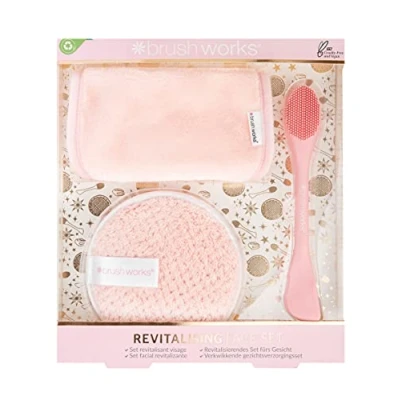 Image of Brushworks Revitalising Face Set, Pink, One Size