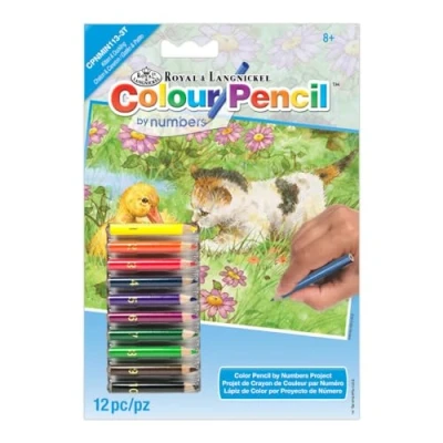 Image of Royal and Langnickel A5 Colour Pencil by Numbers Kitten Duckling,CPNMIN 113
