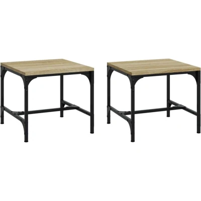 Image of vidaXL Side Tables 2 pcs Sonoma Oak 40x40x35 cm Engineered Wood
