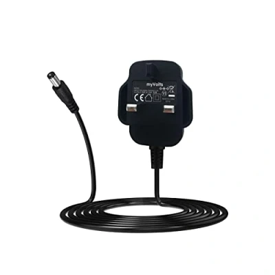 Image of MyVolts 9V power supply adaptor compatible with Digitech TRIO + Band Creator Effects pedal UK plug