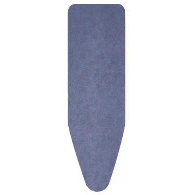 Image of Brabantia 8mm Thick Underlay Ironing Board Cover (C Board/Denim Blue) Heat Resistant, Non Slip, Cord Fastener