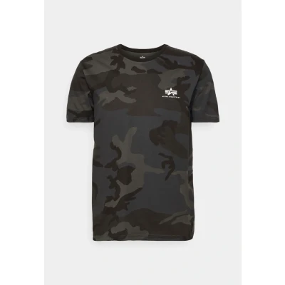 Image of Alpha Industries Small LOGO Print Tshirt, Men&#039;s, Size: Small, Black