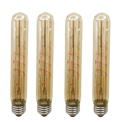 Image of Ruihua T30 7W Dimmable Edison LED Filament Bulb 185mm Tubular Amber Glass Lighting Warm White 2700K 700LM Vintage Retro Lamp Screw Cap E27(4Pcs)