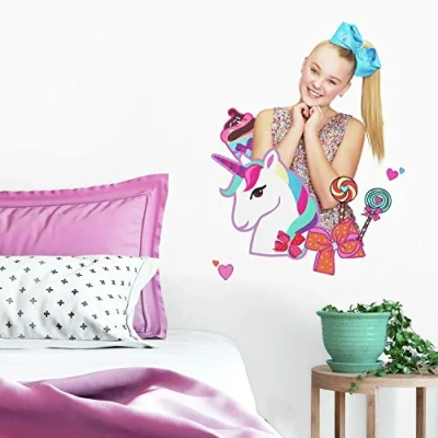 Image of RoomMates JoJo Siwa Unicorn Dream Peel and Stick Giant Wall Decals