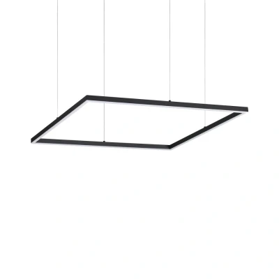 Image of Oracle Slim Non Dim Decorative Square Integrated Pendant Light Black, 3000K, 41W