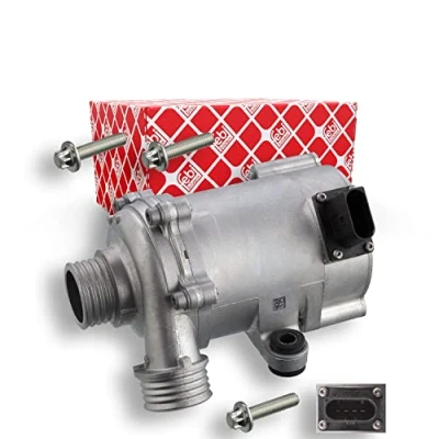 Image of 11517597715, 11517602125 Water pump FEBI BILSTEIN 103680 with bolts/screws Electric, electromagnetic BMW: 5 Saloon, 4 Coupe, 3 Saloon