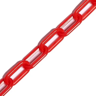 Image of 5m/25m Plastic Chain Barrier 6mm/8mm Thickness 8X Vibrant Colours (6mm, 25m, Red)