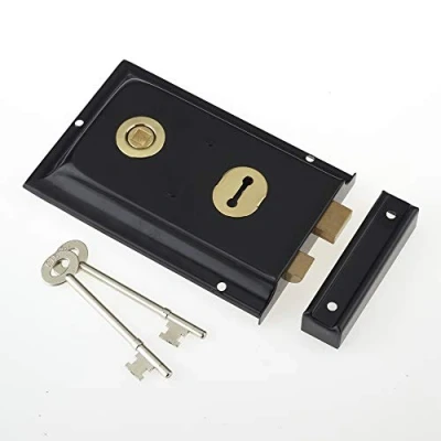Image of Yale Locks P334 Rim Lock Black Finish 156 x 104 mm Visi Pack